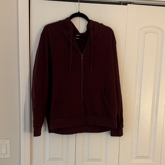 Old Navy Maroon Hoodie Jacket - Picture 1 of 4